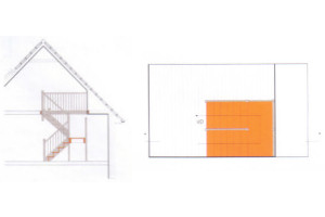 Half staircase for a loft conversion