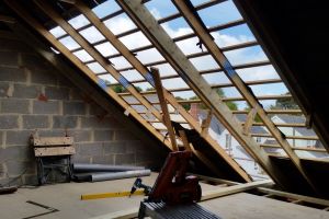 A loft conversion in progress