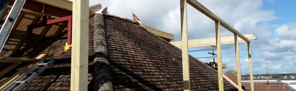 A loft conversion in progress A loft conversion in progress
