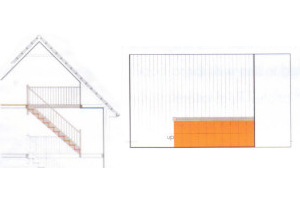 Straight staircase for a loft conversion